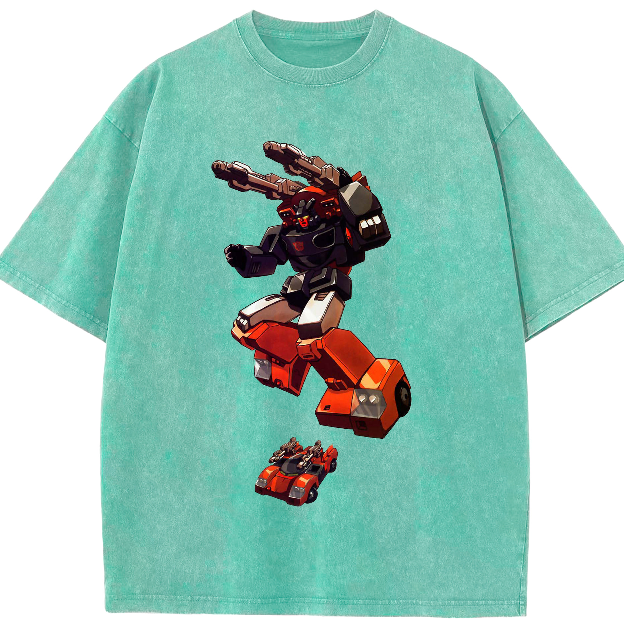 （画像用）  綿100% ヴィンテージ風 半袖Tシャツ（フロントプリント）